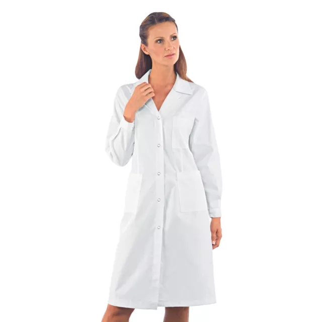 Camice Donna Antiacido Bianco Isacco Tg. XS - XXL | Dottoressa Farmacista