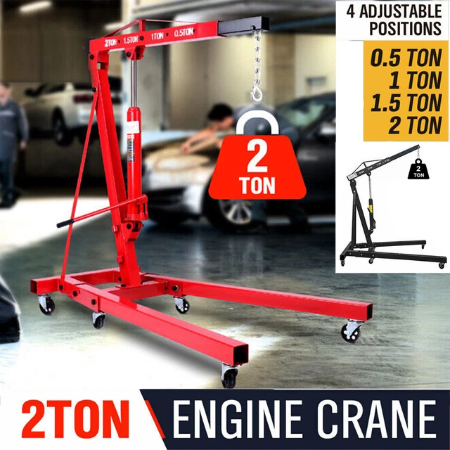YyanLAK Motorkran 2 Tonnen - Klappbarer Werkstattkran Für Auto Reparaturen
