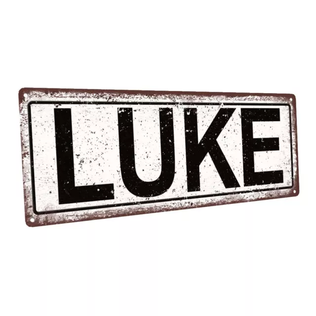 Luke Metal Sign; Wall Decor for Kids Room or Nursery