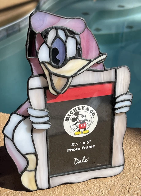 Dale Tiffany Inc Donald Duck Mickey & Co stained glass picture frame NIB B31 Dale Tiffany Inc Donald Duck Mickey & Co stained glass picture frame NIB B31