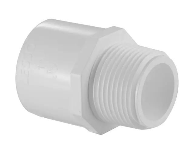 436 Series PVC Pipe Fitting - Reducing Male Adapter - Schedule 40 - 3/8×1/2"