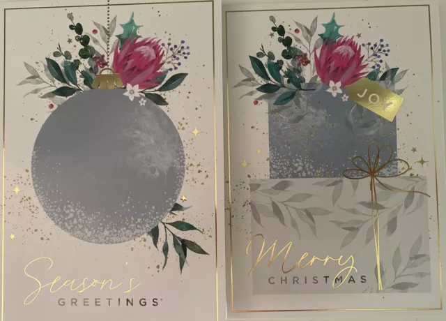 Christmas Cards Traditional Deluxe  Pack Of 2