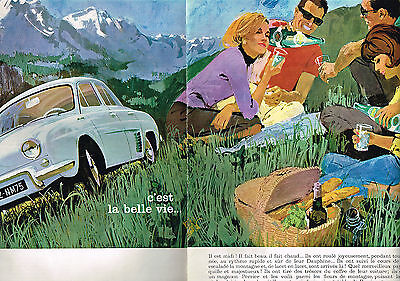 PUBLICITE ADVERTISING 034   1963   PERRIER & RENAULT  DAUPHINE  ( 2 pages)