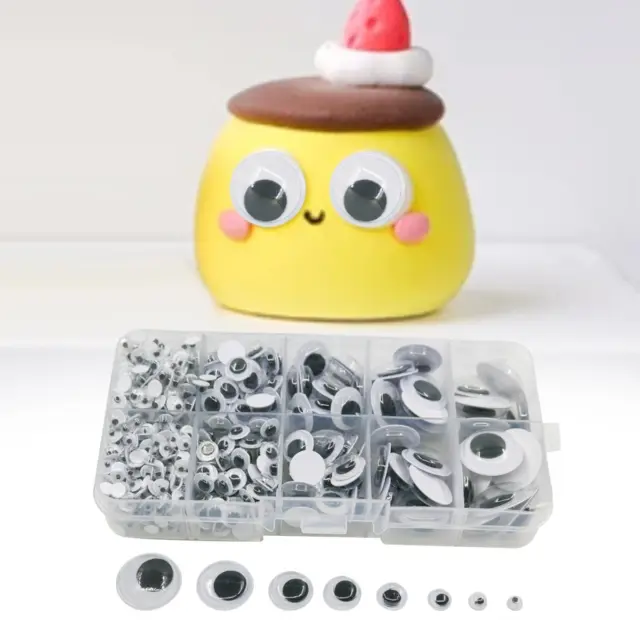 730x Stick on Googly Wiggle Eyes DIY Doll Eyes for Shakers Chairs
