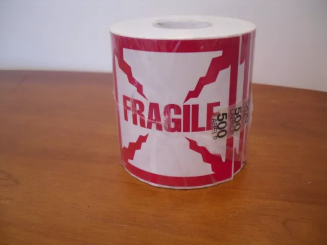 Fragile (4"x4") Shipping Pallet Labels Self-Adhesive Stickers 500 PCS