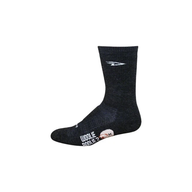 DeFeet - Woolie Boolie Unisex 6 inch Soft Comfortable Charcoal Bi-Cycle Socks