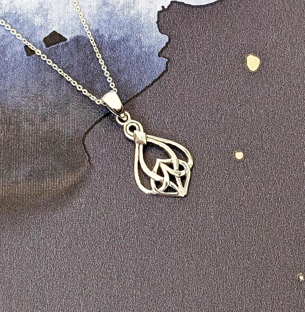 Collier Pendentif Larme En Opale Bleue Et Argent 925 - Lucky Trader - Longueur 46 Cm - Neuf