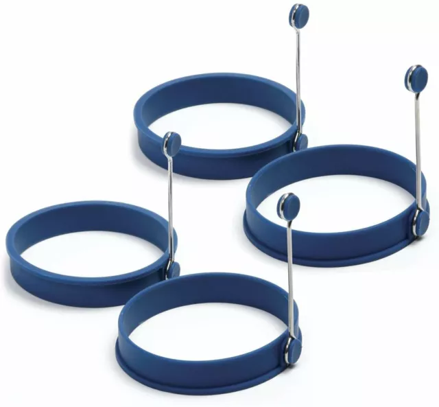 Norpro Nonstick Silicone Round Shaped Pancake and Egg Rings with Handles -...