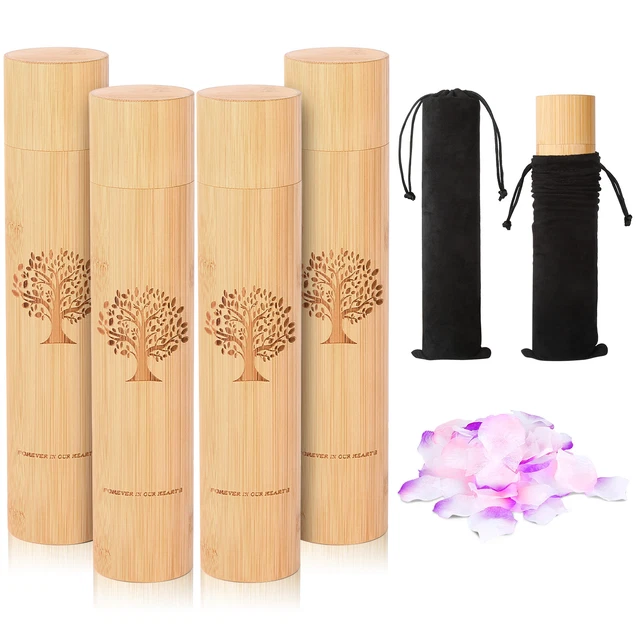 Small Urn for Human Pet Ashes Bamboo Cremation Urn Ash Container for Human Pet