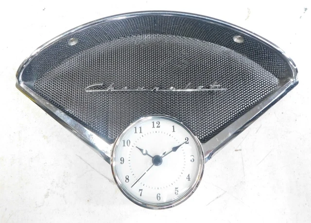 1955 1956 chevy belair 210 150 speaker bezel chevrolet emblem & new clock #9 1955 1956 chevy belair 210 150 speaker bezel chevrolet emblem & new clock #9