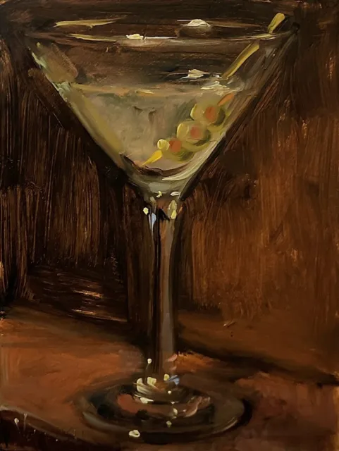 Dirty Martini - By NOAH VERRIER Still life oil painting, Signed art print