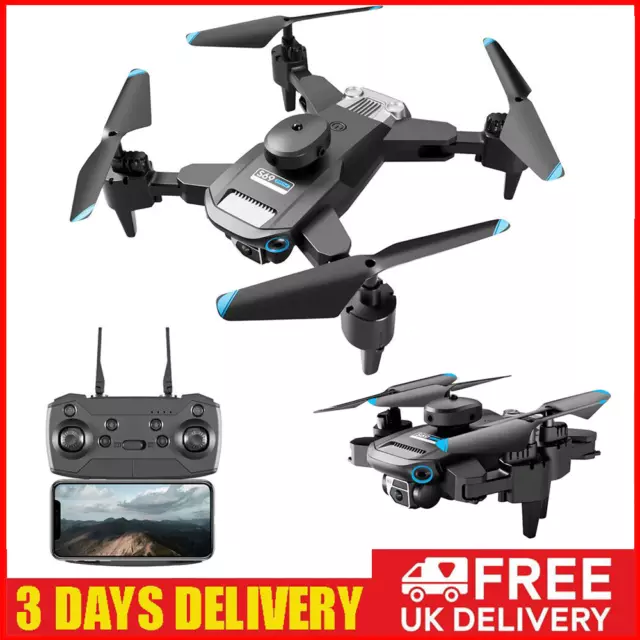 4K HD Drone Dual Camera WIFI FPV Foldable 3 Batteries Selfie RC Quadcopter 2023