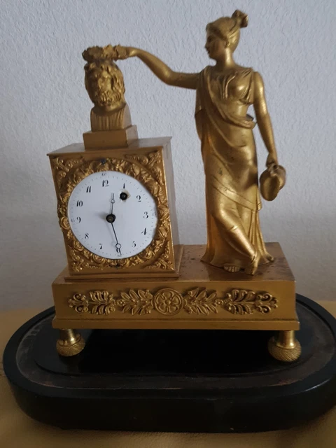 Pendule Caducée Bronze Publicitaire Côtoflex – Original Design XXe – France
