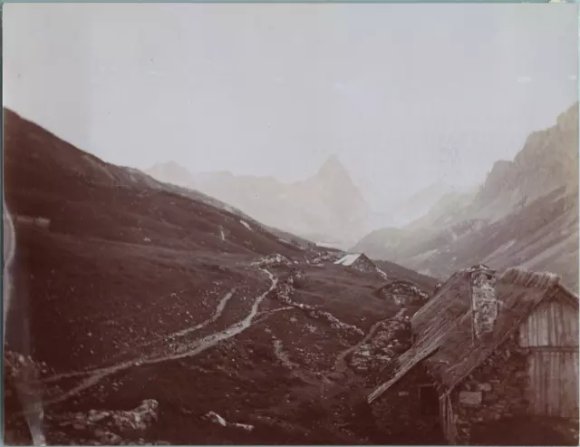 France, Vallée de la Neuvachette, Chalets de Pragautier, Vintage print Tirage vi