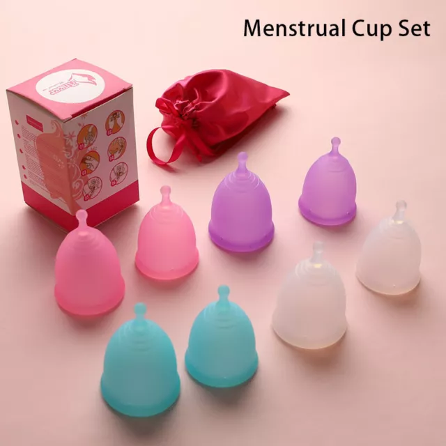 Vaginal Feminine Hygiene Menstrual Cup Grade Silicone Reusable Women ^.^