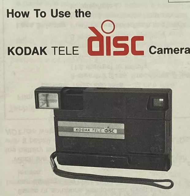 Kodak Tele Disk Camera Owners Manual Brochure Advertisement Ad 1987