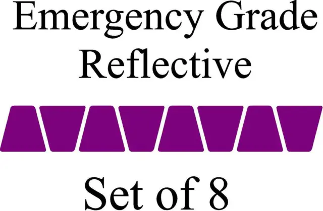 Purple HELMET TETS TETRAHEDRONS HELMET STICKER  EMT EMERGENCY GRADE REFLECTIVE