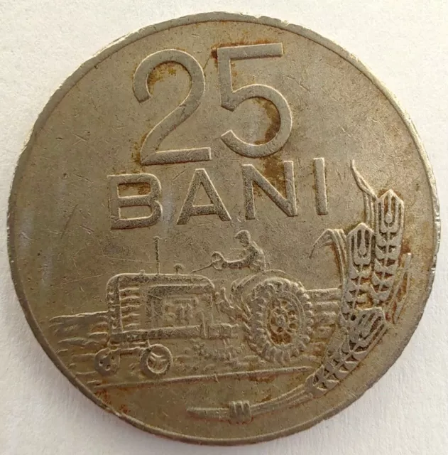 [070] Coin 1966 Romania 25 Bani Republica Socialista Romania