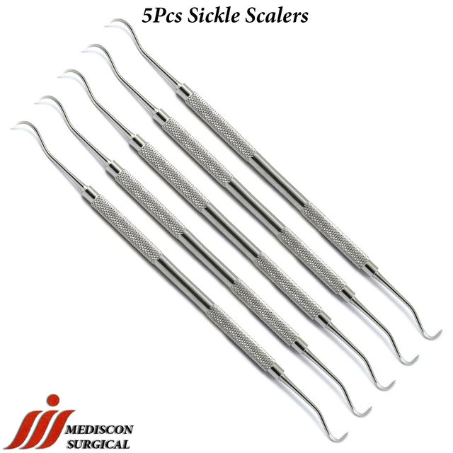 5Pcs Dental Sickle Scalers H6/H7 Calculus Remover Anterior Posterior Hygienist