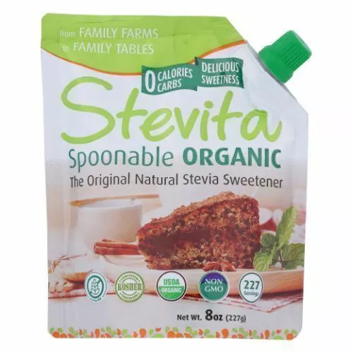 Organico Spoonable Stevia Borsetta 237ml Da Stevita