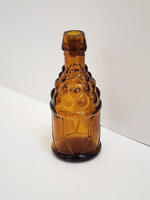 Vintage Amber Glass Wheaton Drum & Cannonballs Bitters Bottle 3.25" Vintage Amber Glass Wheaton Drum & Cannonballs Bitters Bottle 3.25"