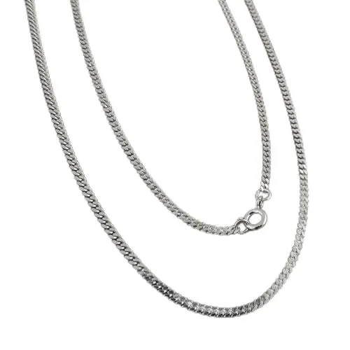 FashionJunkie4Life Extra Long Sterling Silver 2mm CURB Chain Link Necklace - ...