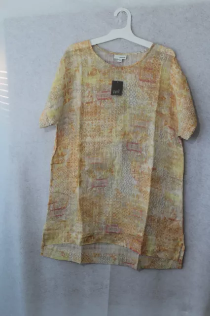 J. Jill Pure Jill Tiger Lyft Tapestry-Print Tunic Top - Size XS