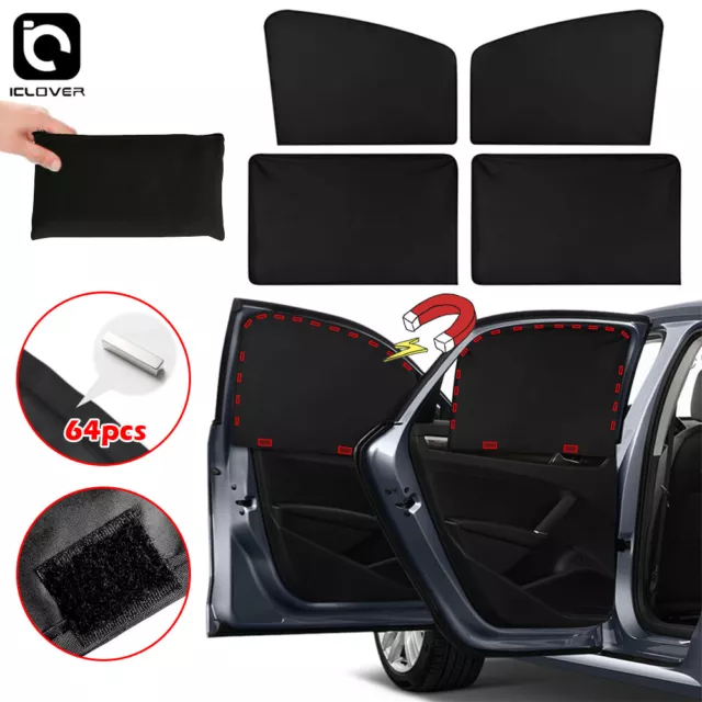 4Pcs Car Side Window Sun Shade Magnetic Curtain Cover Privacy Baby UV Protector