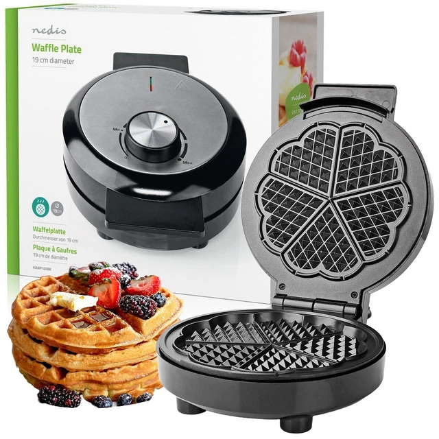 Cialdiera A Cuore Alpina - 5 Waffle A Forma Di Cuore, 1000W, Antiaderente - Foto 5