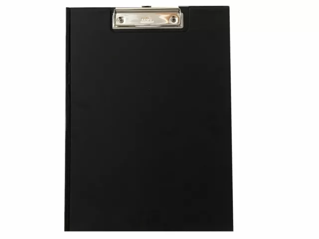 1 Klemmbrettmappe mit Deckel DIN A4 schwarz Schreibplatte Schreibmappe MAUL