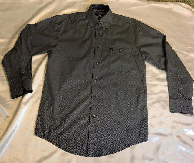 George Strait Collection By Wrangler Shirt Men's Western Button Down Black Sz Sm