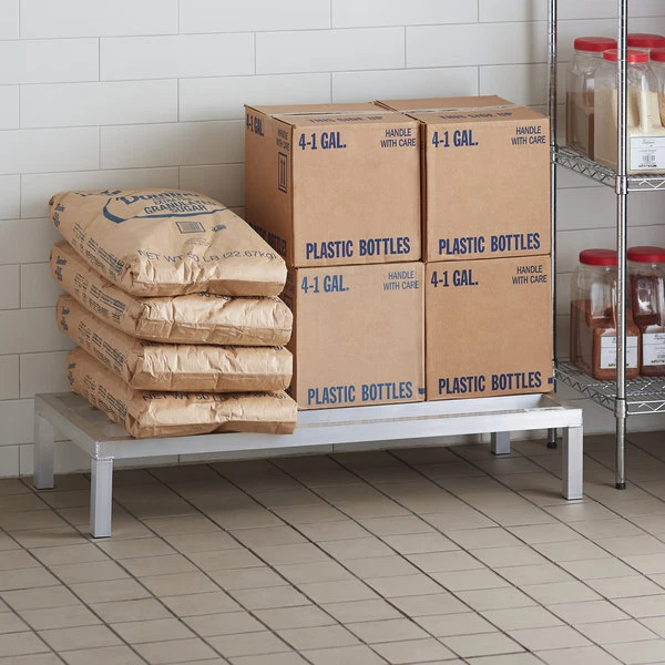 48" x 20" x 8" Restaurant NSF Aluminum Dunnage Rack Commercial Floor Food Shelf