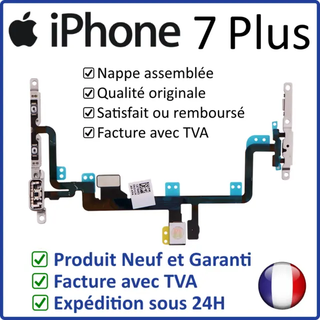 Iphone 7 Plus - Nappe Des Boutons Power Off Volume Mute Assemblée Avec Supports