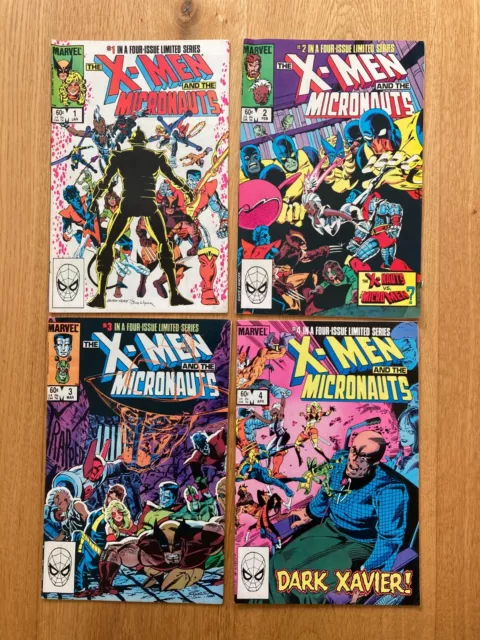 X-Men And The Micronauts 4 Issue Complete Set 1-4 (1984) Marvel Comics