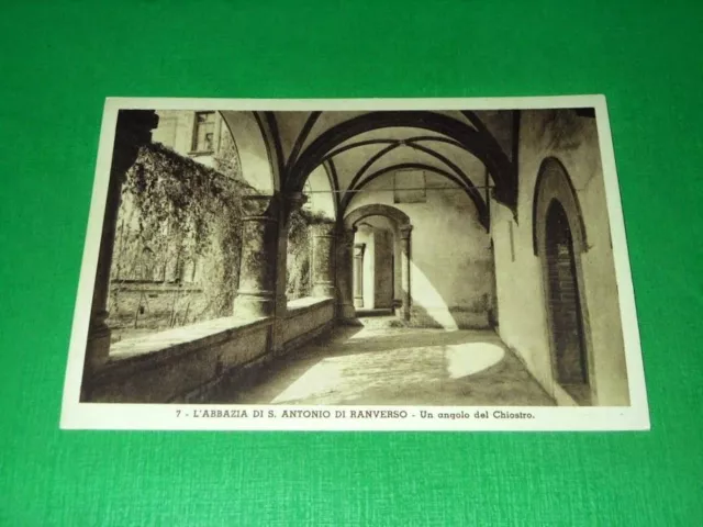 Cartolina Abbazia di Sant'Antonio di Ranverso - Angolo del Chiostro 1940 ca