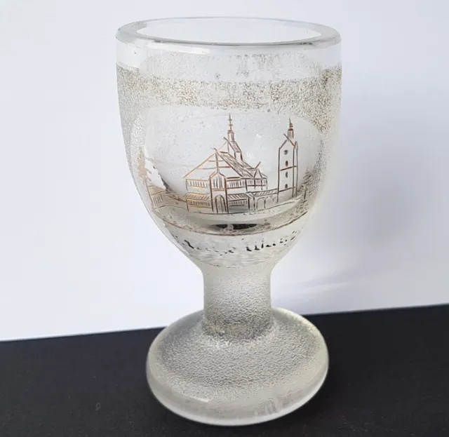 Verre Coupe Eisglas, Main, Gravée, Um 1880 - 1900 L510