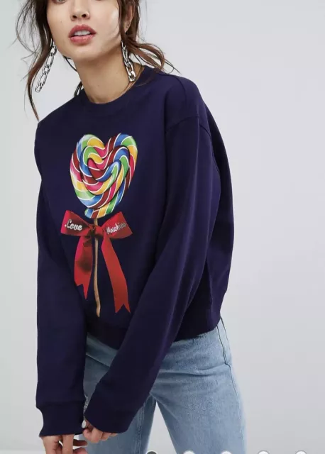 Love Moschino Heart Lollipop Sweatshirt Size IT44(US8)