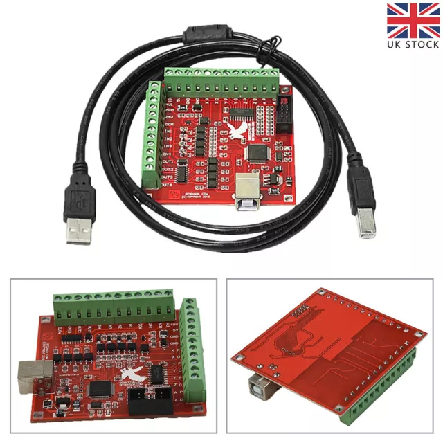 CNC USB MACH3 Breakout Board 4 axis Interface Drivers Motion Controllers 100Khz