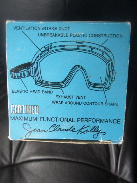 Ancienne Paire De Lunettes Masque De Ski Jean Claude Killy Tres Rare Avec Boite 3