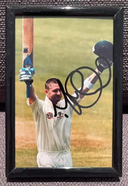 Michael Clarke - Australian Cricketer - 100% Hand Signed & Framed Photo with COA