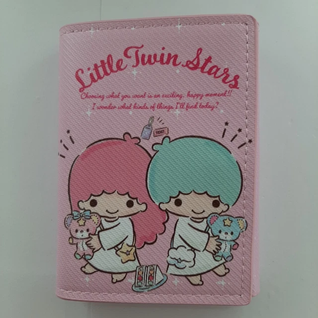 Portafoglio carte rosa Sanrio Little twin star con chiusura magnetica nuovissimo