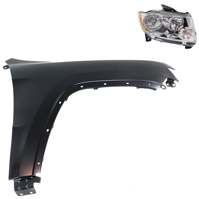 Headlight Driving Head light Headlamp Kit Passenger Right Side Hand for Jeep