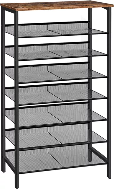 HOOBRO 8-Tier Shoe Rack, Large Capacity, Tall, for 21-28 Pairs of Shoes, Shoe S