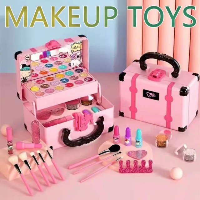 Kids Makeup Toys Girls Cosmetic Kit Children Portable Makeup Set Makeup Box AU