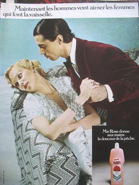 Publicite De Presse Mir Savon Lessive Vaisselle French Ad 1972