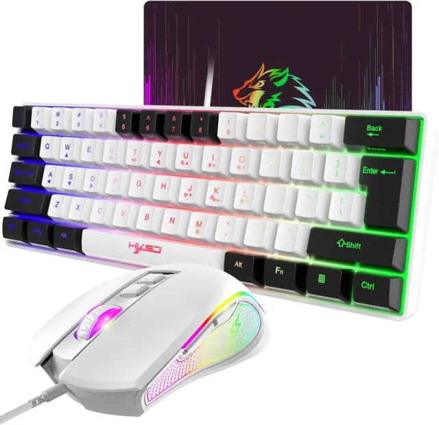 Mechanische Gaming-Tastatur und -Maus hintergrundbeleuchtet kabelgebunden beleuchtet Gaming kabelgebundenes Set