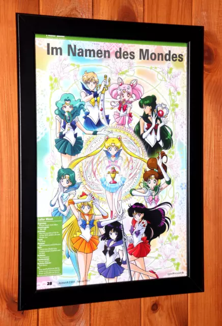 Sailor Moon Anime Manga Old Promo Poster / Ad Art Artwork Page Framed