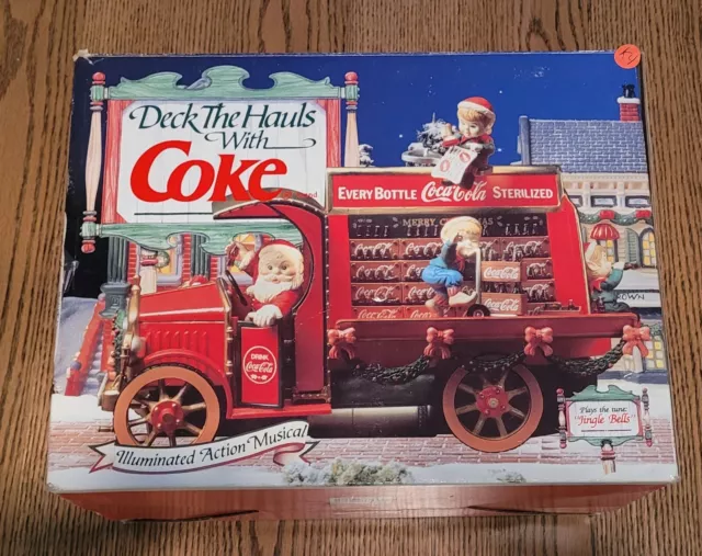 1993 Coca-Cola Christmas Coke Truck Lights Up Musical "Deck The Halls"- Used- K4