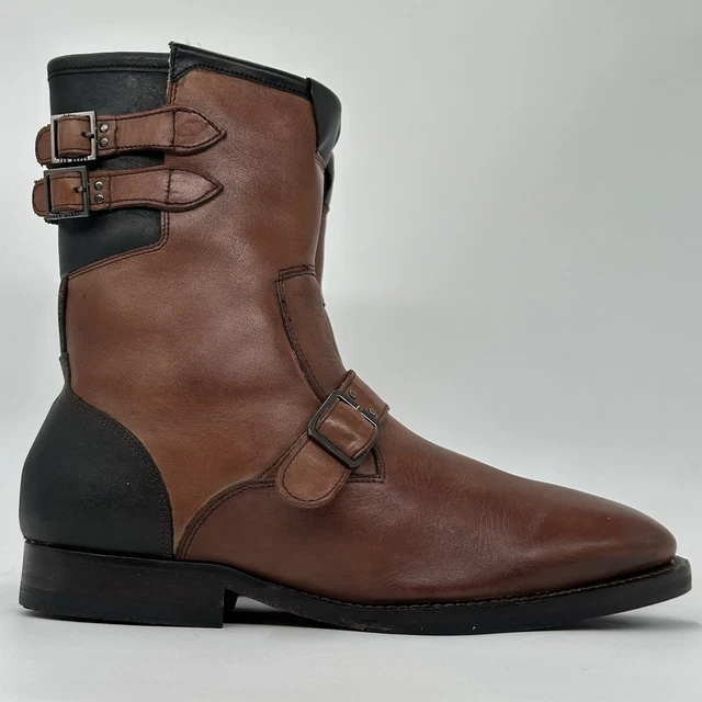 TAFT LEATHER LACE-UP Block Heel Ankle Chukka Work Boots  display picture 1