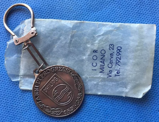 PHILIPS portachiavi keychain porte-clés keyring, vintage 1966